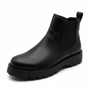 Sperry Waterproof Leather Chelsea Ankle Boots Lug Sole Black 8.5W Coastal Style